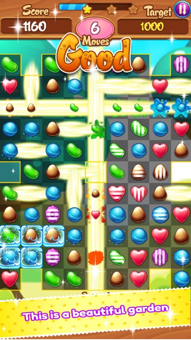 Screenshot #1 pour Sweet Candy Garden Mania:Match 3 Free Game
