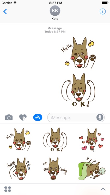 Boxer Dog Stickers for iMessage