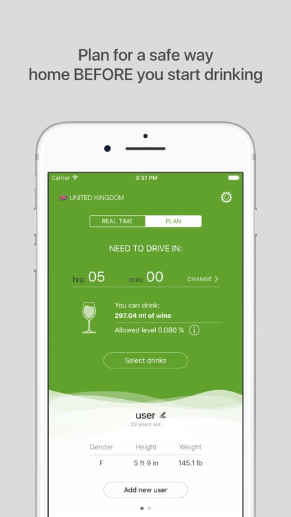 Green Light FREE - blood alcohol level calculator screenshot-0