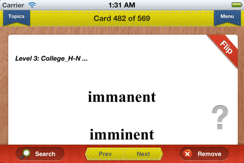 MCAT Prep Verbal Flashcards Vocabulary Exambusters screenshot 3