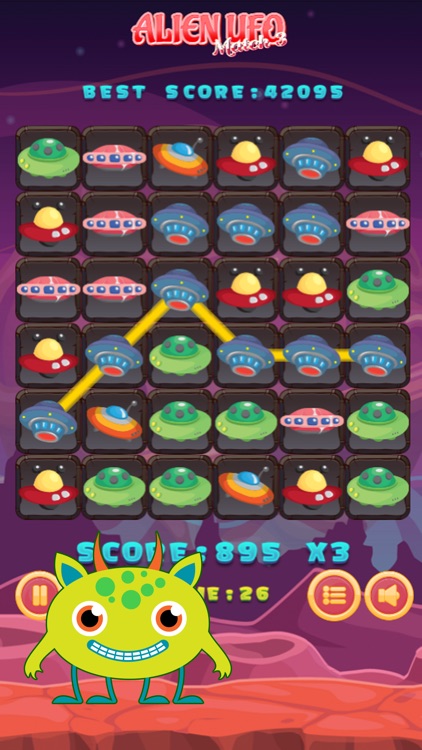 UFO Alien Match 3 Puzzle Game