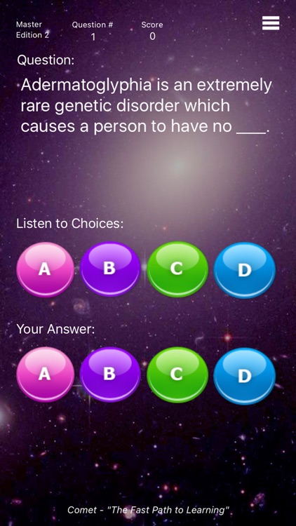 Comet The Spelling Game - Master 2