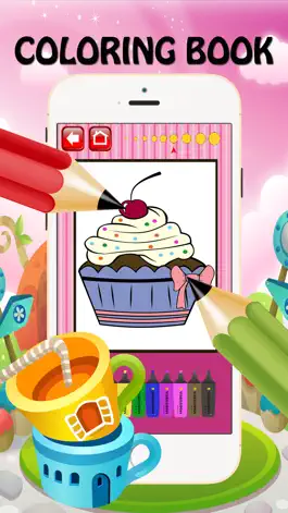 Game screenshot Valentine Cup Cake Bakery Coloring Book For Kids mod apk
