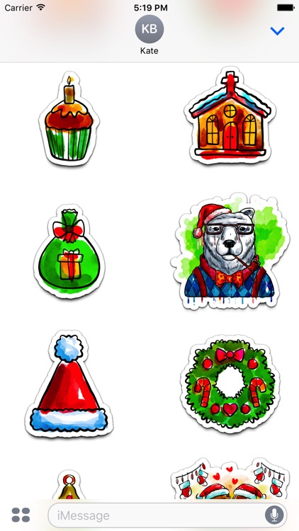 Watercolor Christmas Stickers Vol. 4 screenshot-3