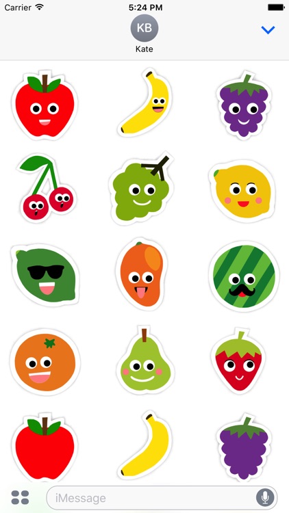 Animated Fruit Combo Stickers