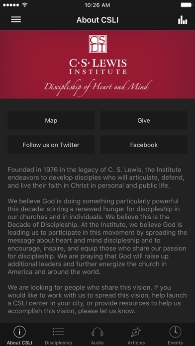 How to cancel & delete C.S. Lewis Institute from iphone & ipad 1