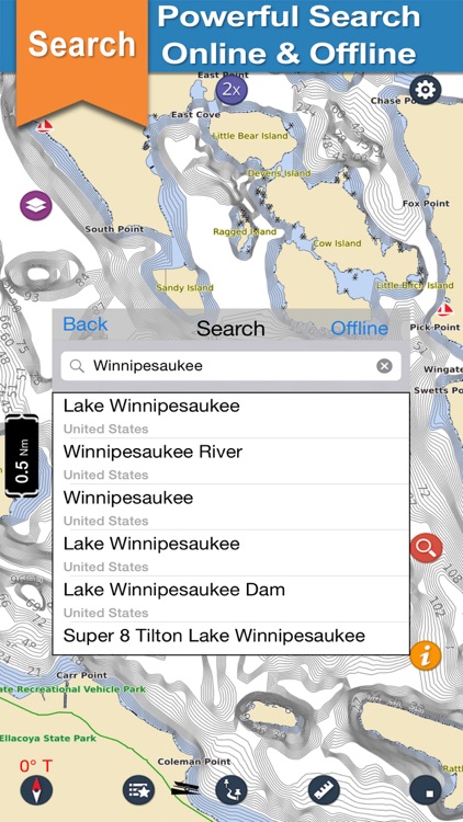 Lake Winnipesaukee offline chart for boaters screenshot-3