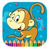 Coloring Page Monkey Game For Kids Edition