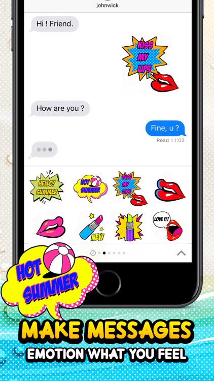 Summer Girl Stickers for iMessage