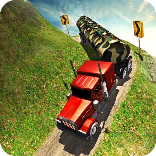 Uphill Offroad Army Oil Tanker Transporter Truck Icon