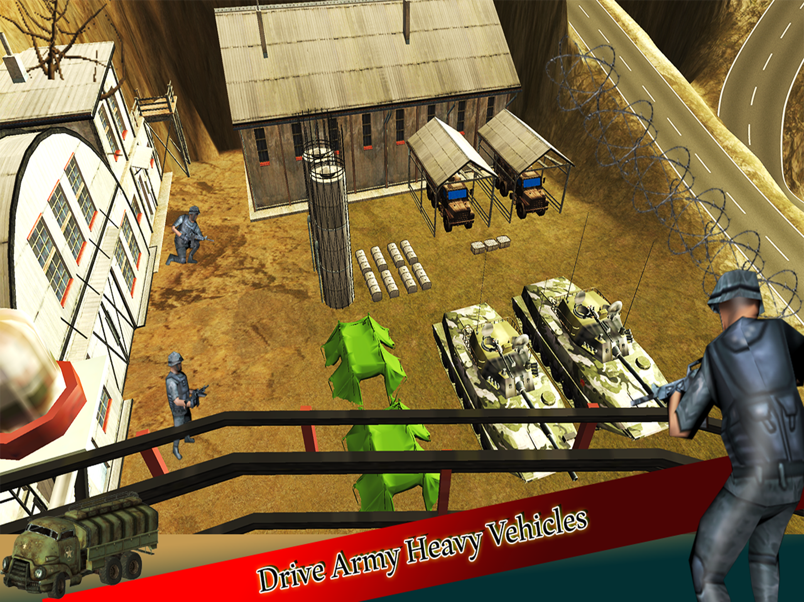 Heavy Off-road Army Truck Driver Parking Simulator screenshot 7