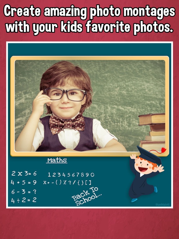 Kids Photo Frames Editor & Photo Collage iPad screenshot 4 - Photo & Video app