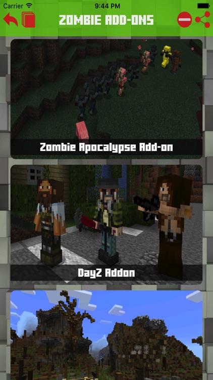 Zombie Addons Maps for Minecraft PE Pocket Edition