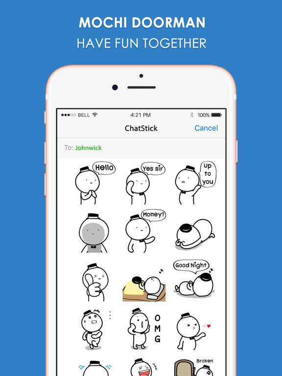 Screenshot #4 pour โมจิ ดอแมน สติกเกอร์ สำหรับ iMessage ฟรี