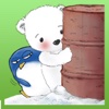 Baby White Bear and Penguin Sticker