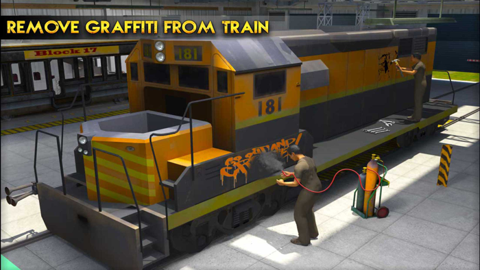 Real Train Mechanic Simulator 3D Work-shop Garage