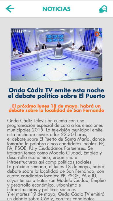Aplicación de Onda Cádiz Screenshot