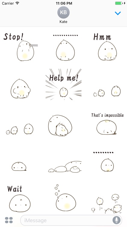 Mimi The Little Baby Chicken English Sticker