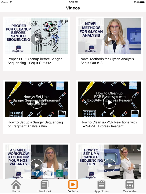 Sanger sequencing iPad screenshot 4 - Reference app