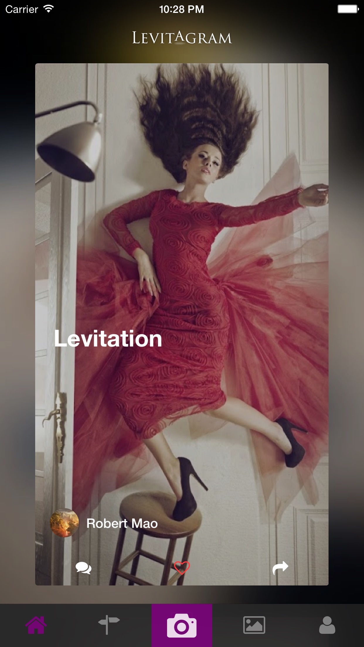 Screenshot do app Levitagram