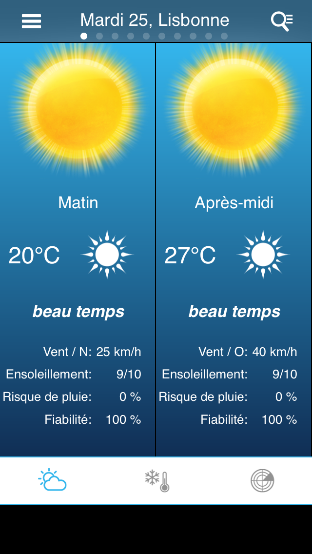 Screenshot #2 pour Météo pour le Portugal