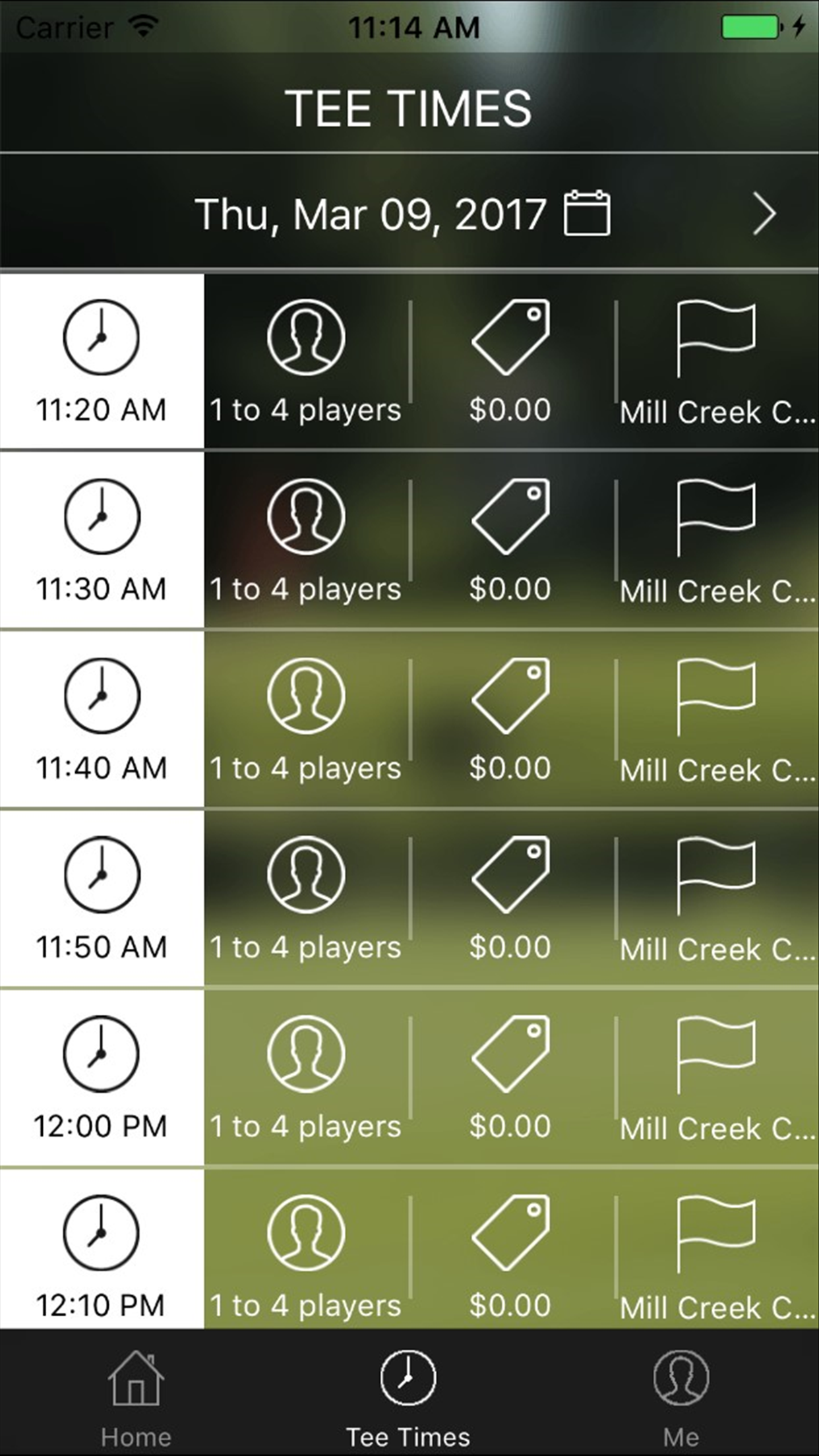 Mill Creek Country Club Tee Times screenshot 3