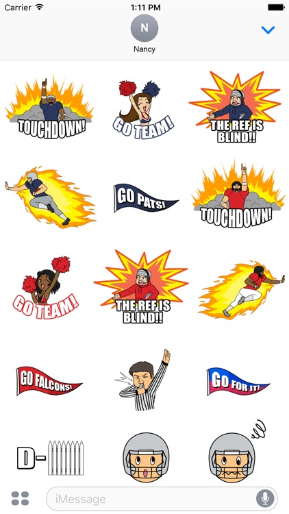 Go Patriots Go Falcons Stickers