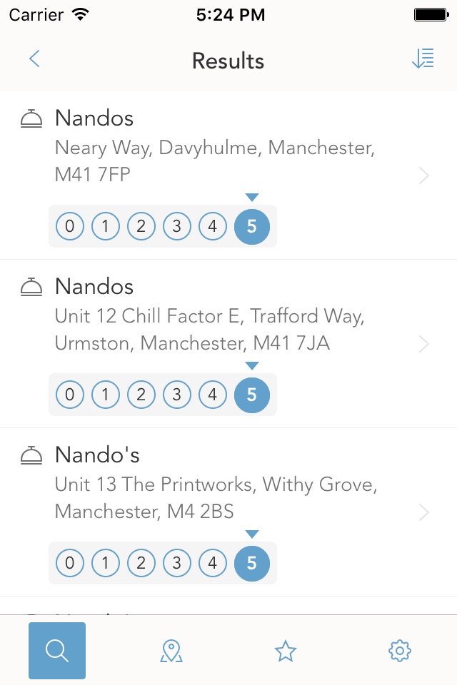 Hygienic - the food hygiene ratings app screenshot 2