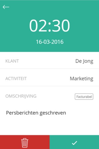 TimeChimp - Urenregistratie screenshot 2