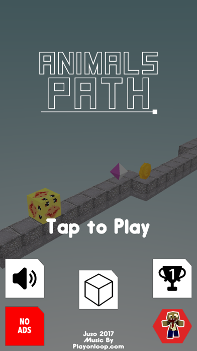 Screenshot #2 pour Animals Path - tap and flips cube to change lane