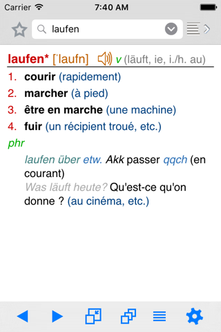 Lingea German-French Advanced Dictionary screenshot 2