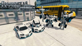 Flying Car Robot Flight Drive Simulator Game 2017 screenshot