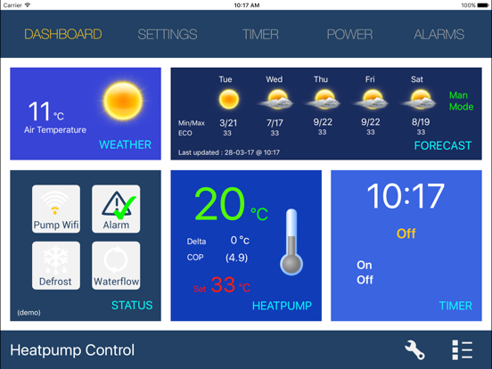 Screenshot #4 pour Heatpump Wifi Controller