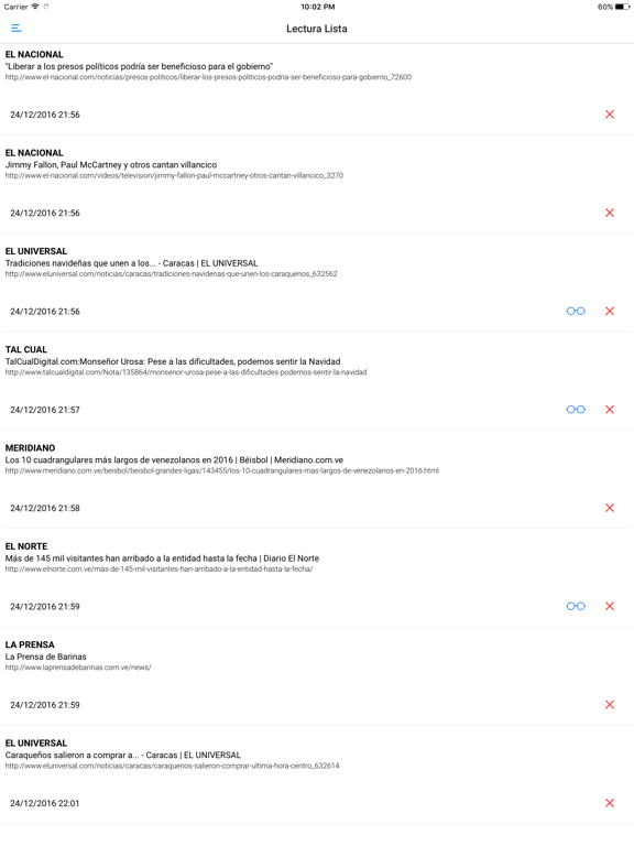 PERIÓDICOS y REVISTAS de VENEZUELA iPad screenshot 4 - News app