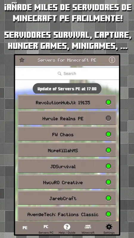 Multiplayer Servers for Minecraft PE & PC w Mods screenshot 1 of 2
