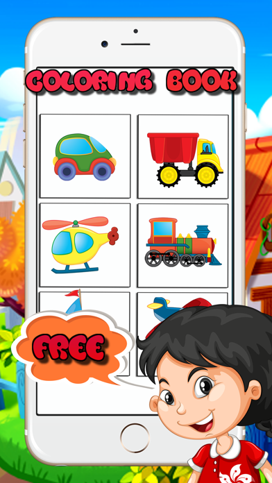 How to cancel & delete Drawing Car and Trucks Coloring Book for Kids Game from iphone & ipad 1