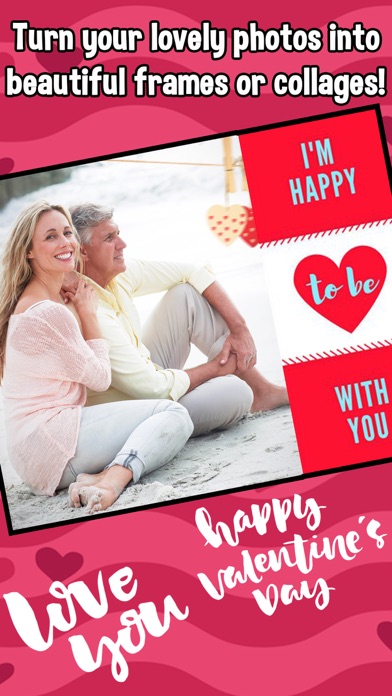Valentine's Day Collage Frames! Love Photo Editor Screenshot