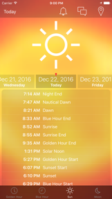 Sunrise Sunset Info screenshot