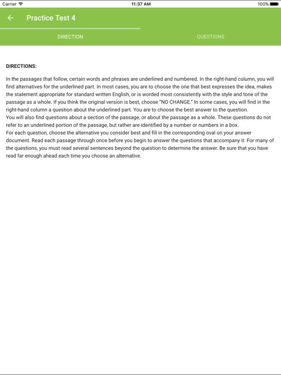 Screenshot #6 pour ACT English Practice Tests