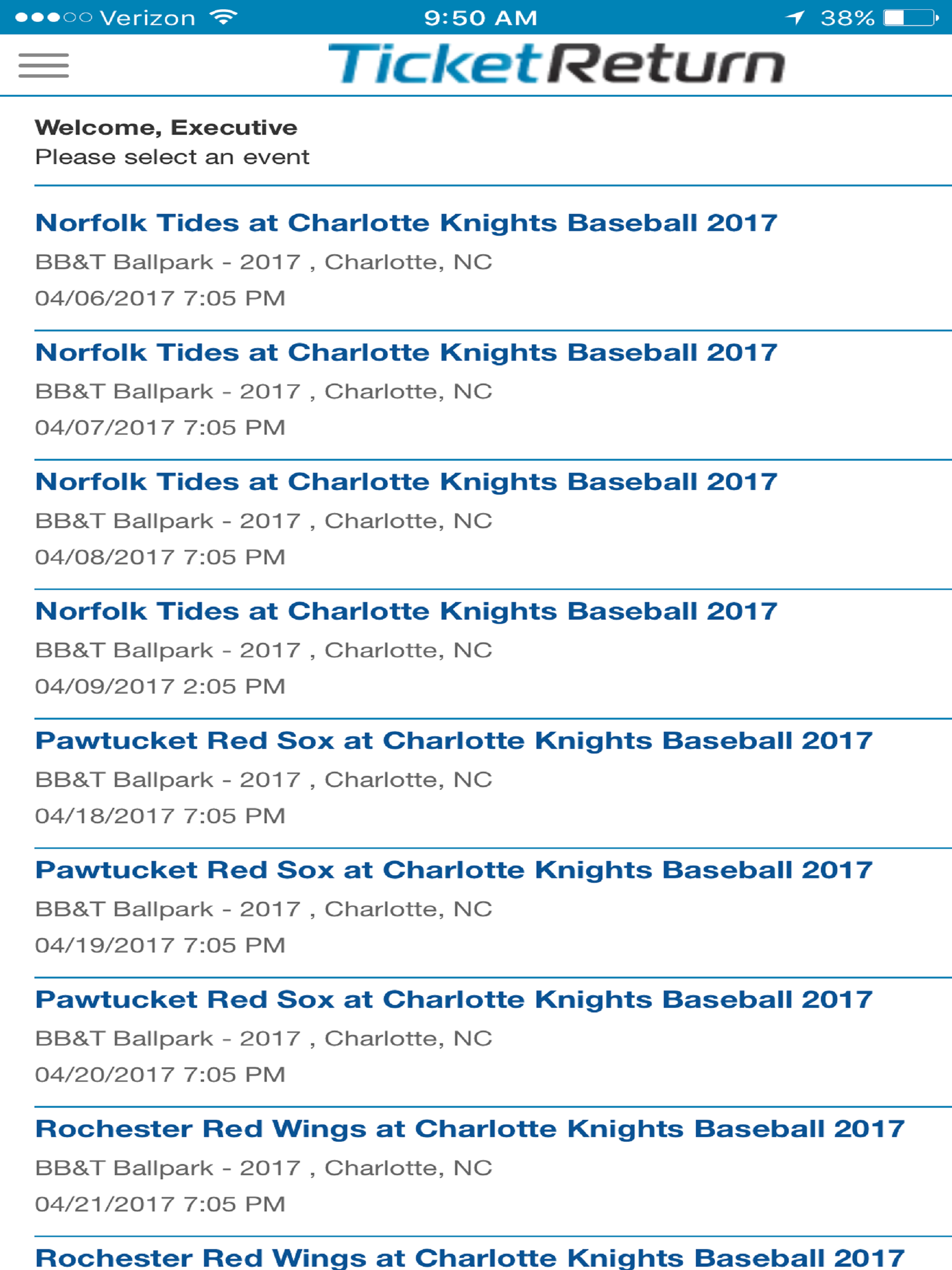 TicketReturn - Executive Reports