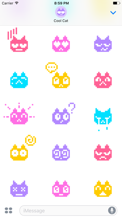 Glitch Cats iPhone screenshot 5 - Stickers app