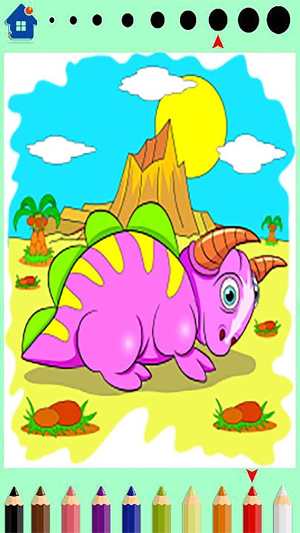 kids dinosaur and pony coloring book