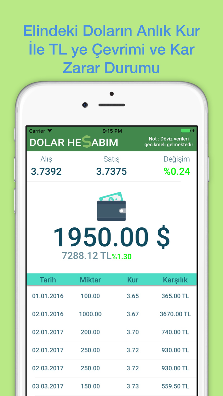 Dolar Hesabım screenshot 2