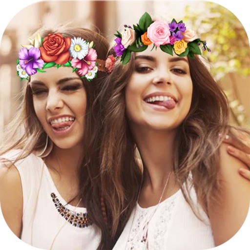 Flower Filters Crown for Snapchat - Collage Photo iOS App