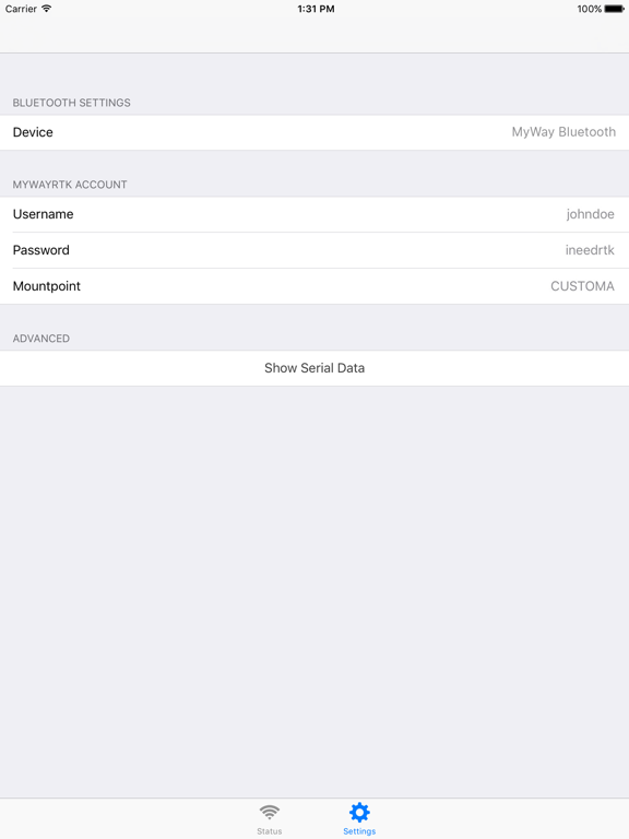 MyWayRTK NTRIP iPad screenshot 2 - Navigation app