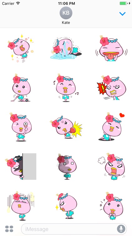 Dora the pink kappa girl stickers