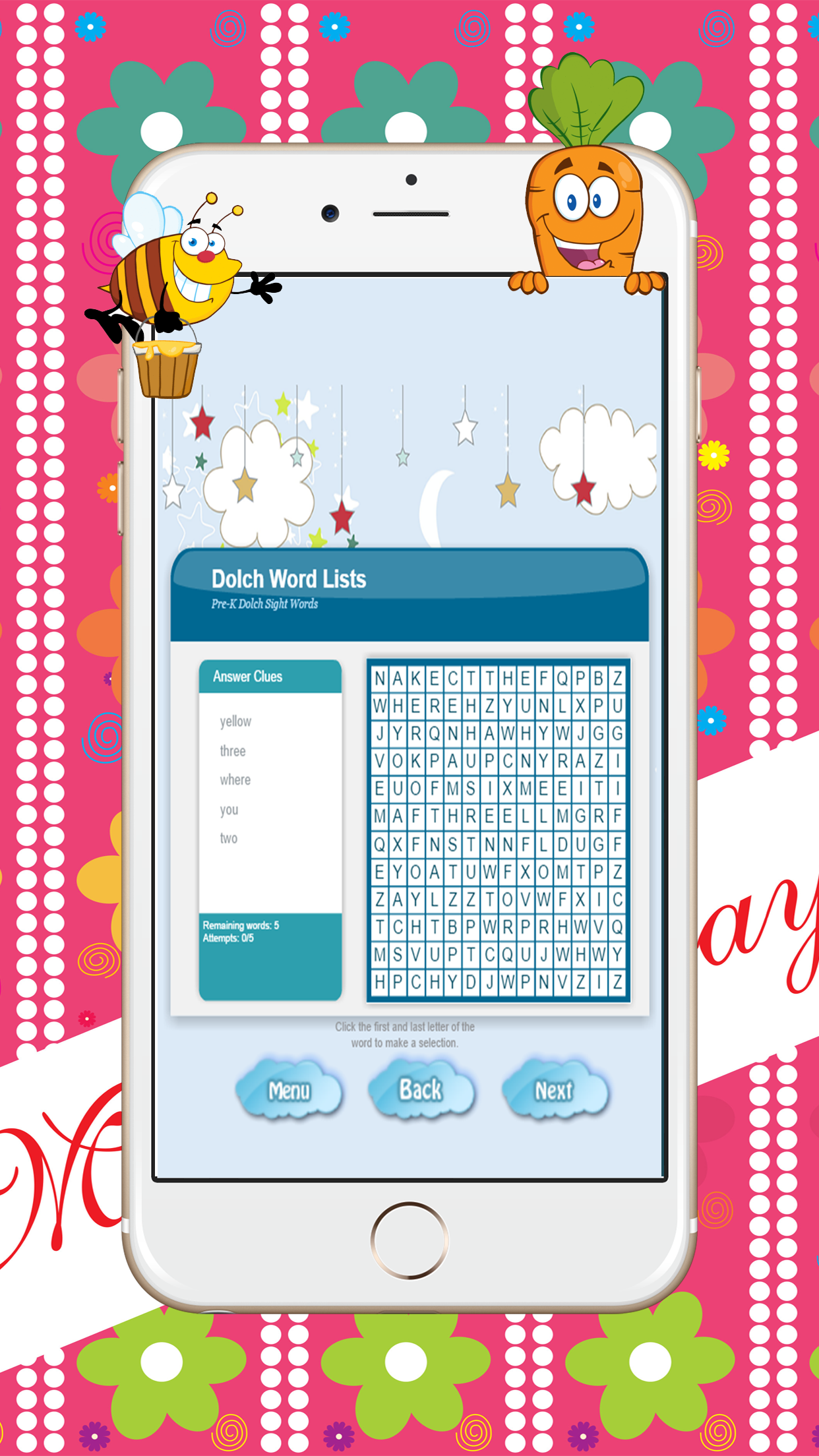Pre K And Kindergarten Spelling Sight Words Games