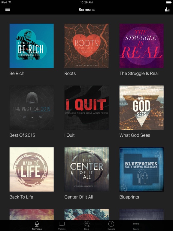 Vortex Church iPad screenshot 1 - Lifestyle app