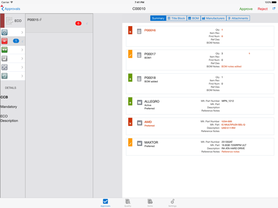 Screenshot #6 pour Oracle Product Lifecycle Management Mobile