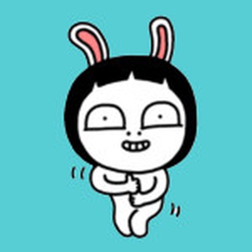 Animated Funny Rabbit Girl Stickers For iMessage icon